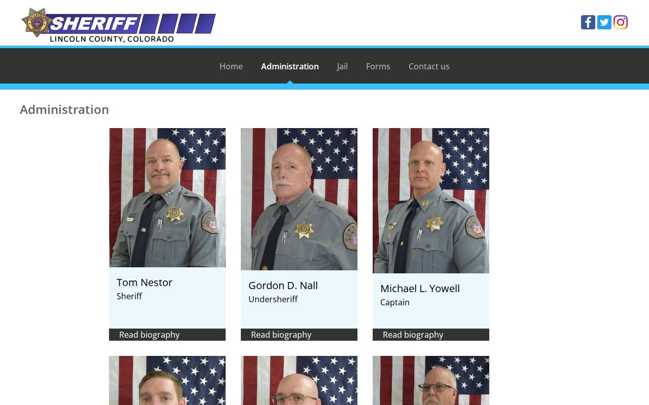 Lincoln County arrest records sheriff administration contacts